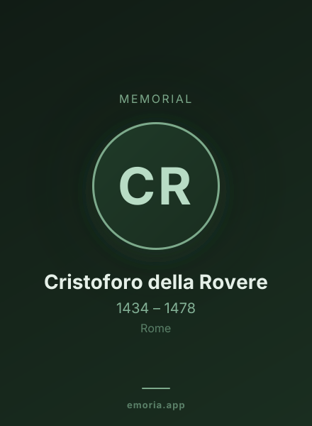 Memorial portrait of Cristoforo della Rovere