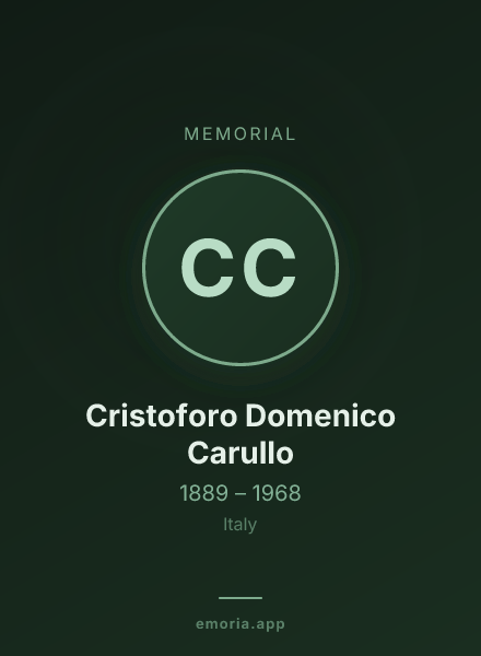Memorial portrait of Cristoforo Domenico Carullo