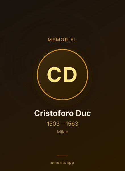Memorial portrait of Cristoforo Duc