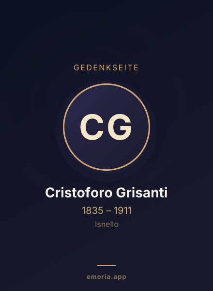 Gedenkportrait von Cristoforo Grisanti