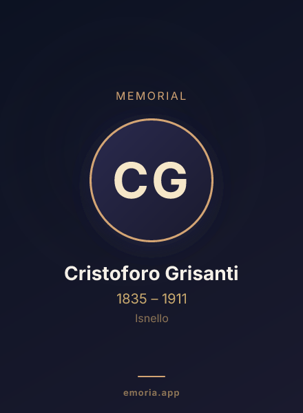 Memorial portrait of Cristoforo Grisanti