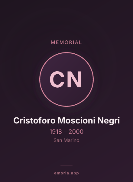 Memorial portrait of Cristoforo Moscioni Negri
