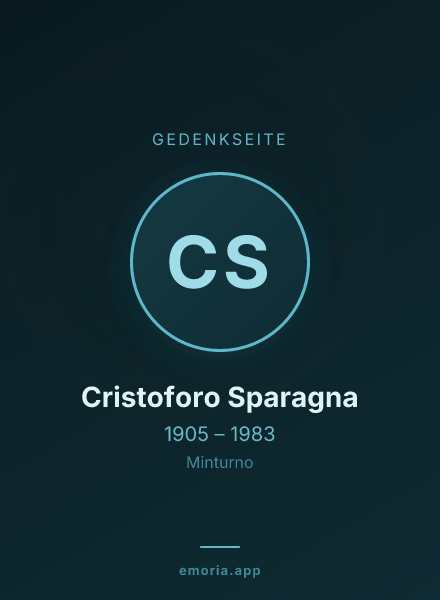 Gedenkportrait von Cristoforo Sparagna