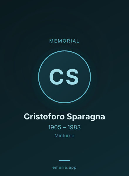 Memorial portrait of Cristoforo Sparagna