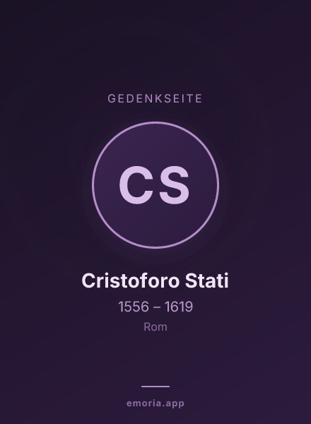 Gedenkportrait von Cristoforo Stati