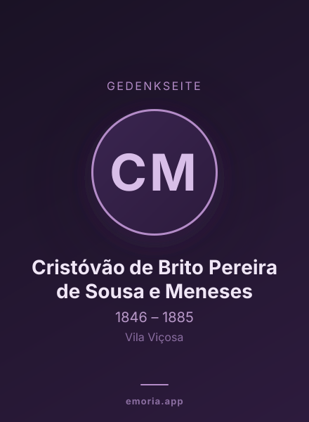 Gedenkportrait von Cristóvão de Brito Pereira de Sousa e Meneses