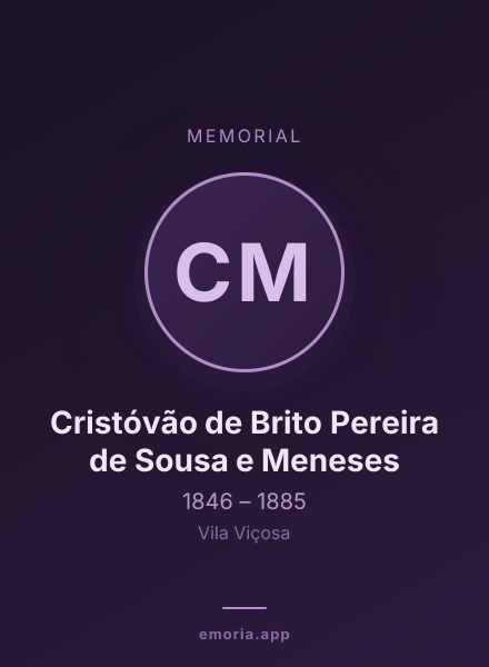 Memorial portrait of Cristóvão de Brito Pereira de Sousa e Meneses