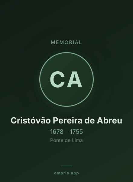 Memorial portrait of Cristóvão Pereira de Abreu