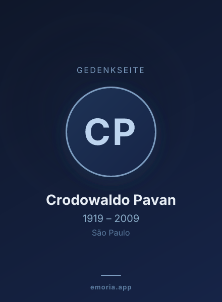 Gedenkportrait von Crodowaldo Pavan