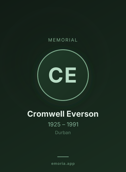 Memorial portrait of Cromwell Everson