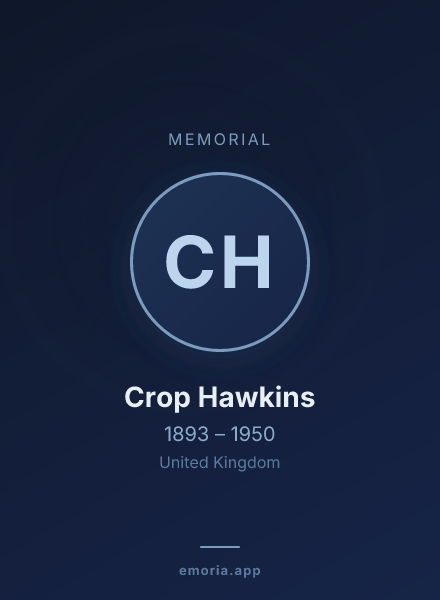 Memorial portrait of Crop Hawkins