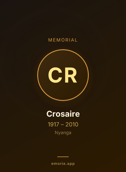 Memorial portrait of Crosaire