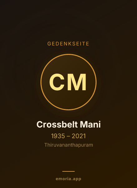 Gedenkportrait von Crossbelt Mani