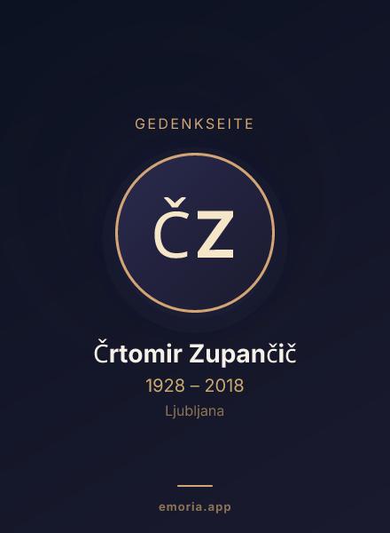 Gedenkportrait von Črtomir Zupančič