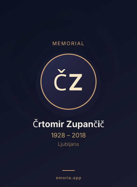 Memorial portrait of Črtomir Zupančič