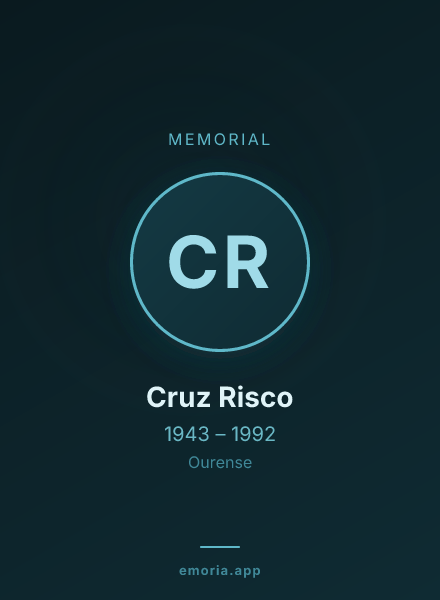 Memorial portrait of Cruz Risco