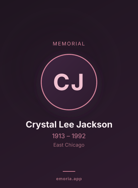 Memorial portrait of Crystal Lee Jackson