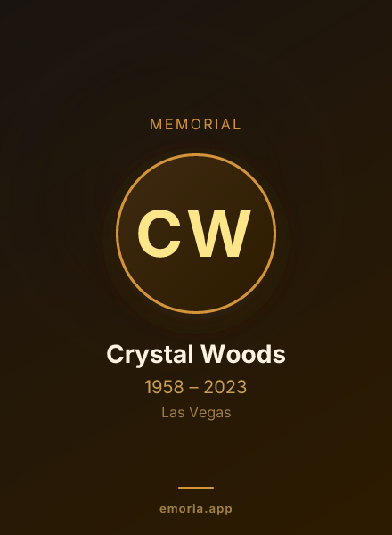 Memorial portrait of Crystal Woods