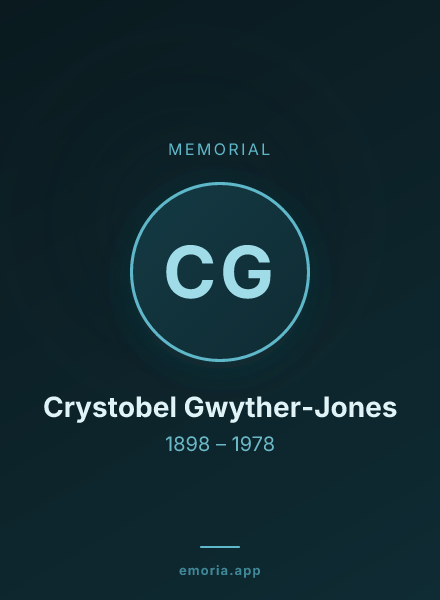 Memorial portrait of Crystobel Gwyther-Jones