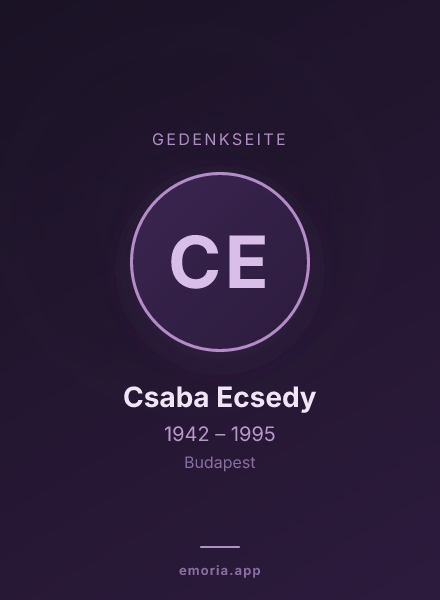 Gedenkportrait von Csaba Ecsedy