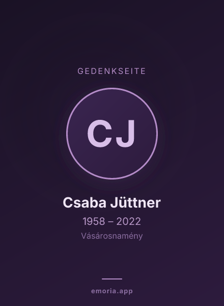 Gedenkportrait von Csaba Jüttner