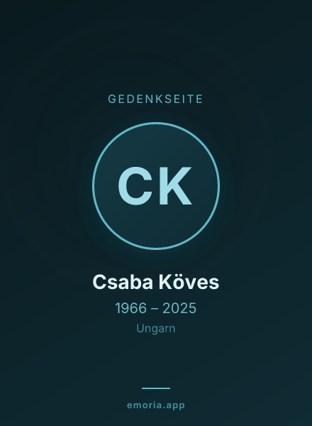 Gedenkportrait von Csaba Köves