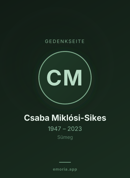 Gedenkportrait von Csaba Miklósi-Sikes
