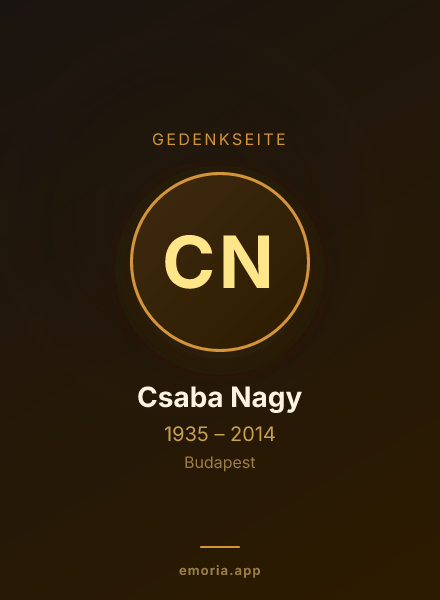 Gedenkportrait von Csaba Nagy