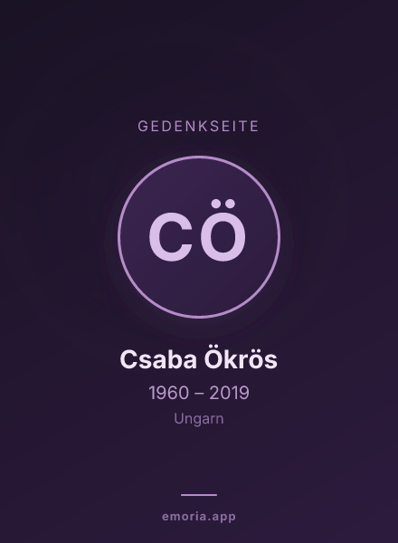 Gedenkportrait von Csaba Ökrös