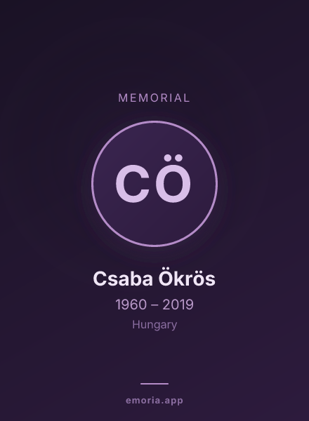 Memorial portrait of Csaba Ökrös