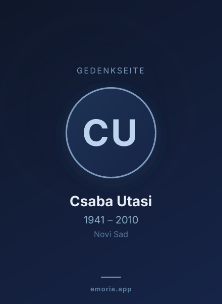 Gedenkportrait von Csaba Utasi
