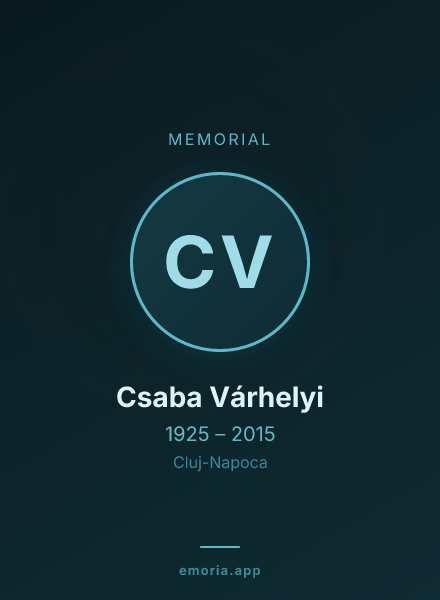 Memorial portrait of Csaba Várhelyi