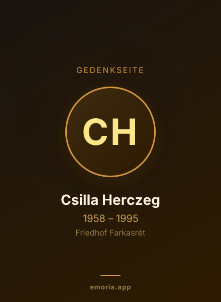 Gedenkportrait von Csilla Herczeg