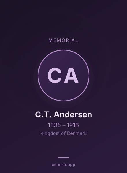 Memorial portrait of C.T. Andersen