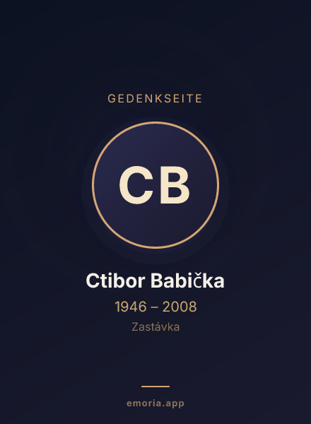 Gedenkportrait von Ctibor Babička