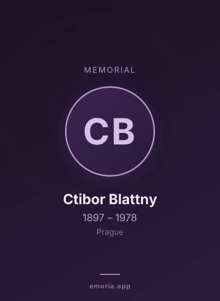 Memorial portrait of Ctibor Blattny