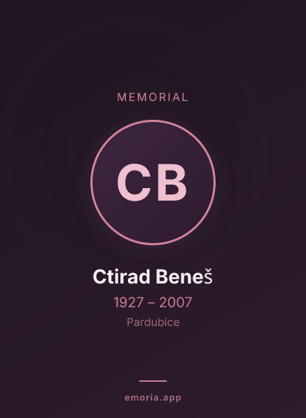 Memorial portrait of Ctirad Beneš