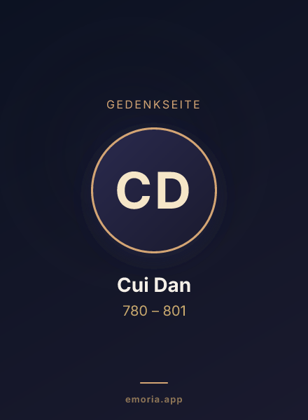 Gedenkportrait von Cui Dan