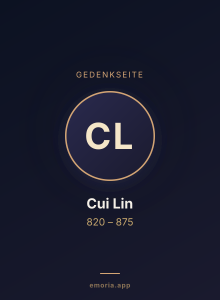 Gedenkportrait von Cui Lin