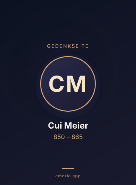 Gedenkportrait von Cui Meier
