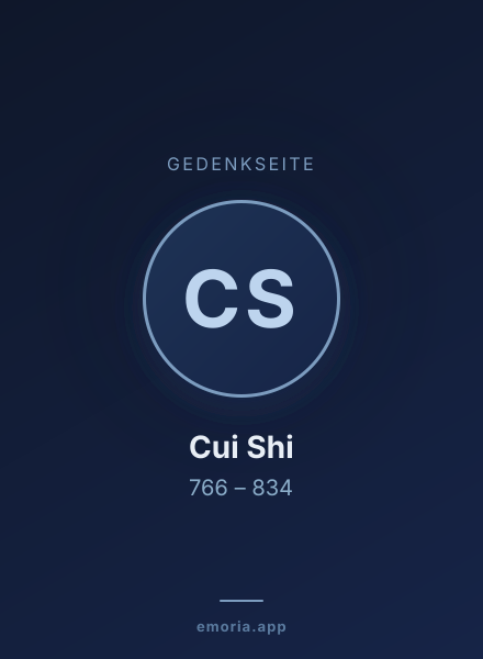 Gedenkportrait von Cui Shi