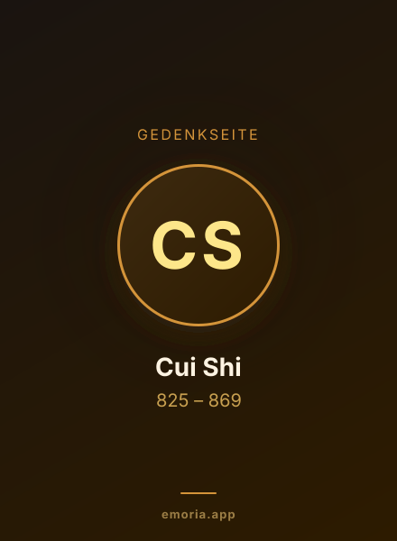 Gedenkportrait von Cui Shi