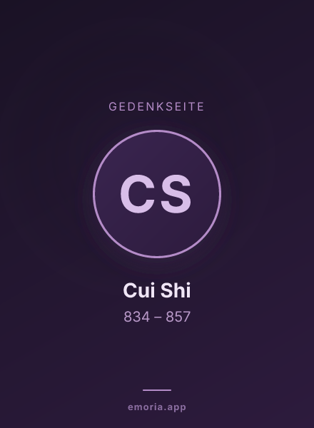 Gedenkportrait von Cui Shi