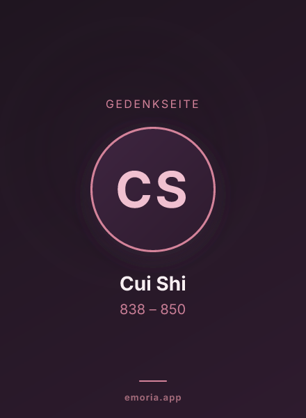Gedenkportrait von Cui Shi