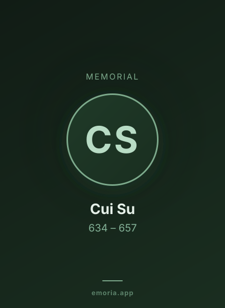 Memorial portrait of Cui Su