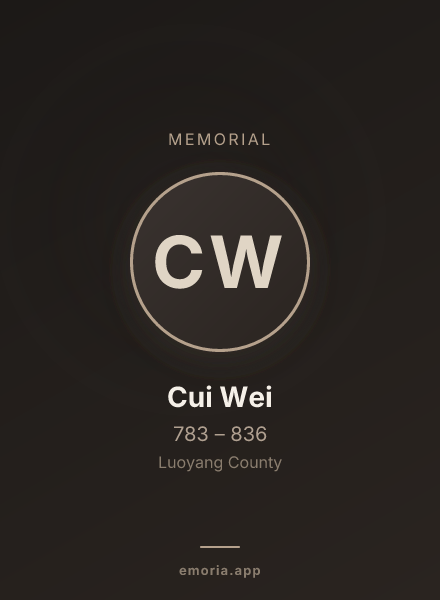 Memorial portrait of Cui Wei