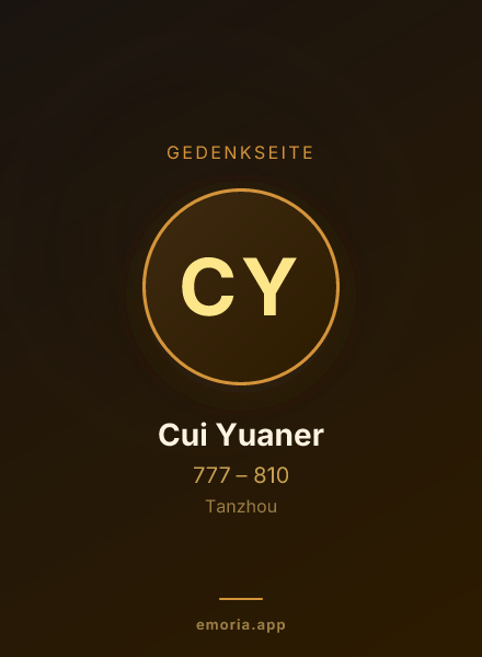 Gedenkportrait von Cui Yuaner
