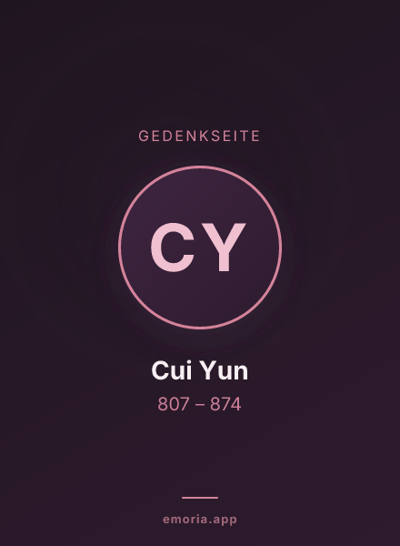 Gedenkportrait von Cui Yun