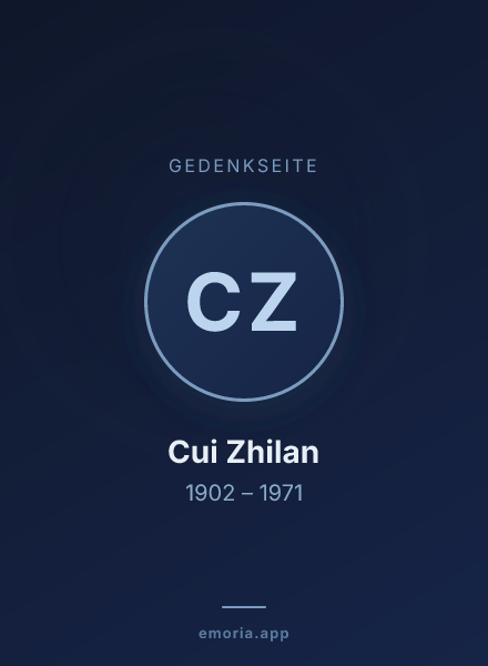 Gedenkportrait von Cui Zhilan