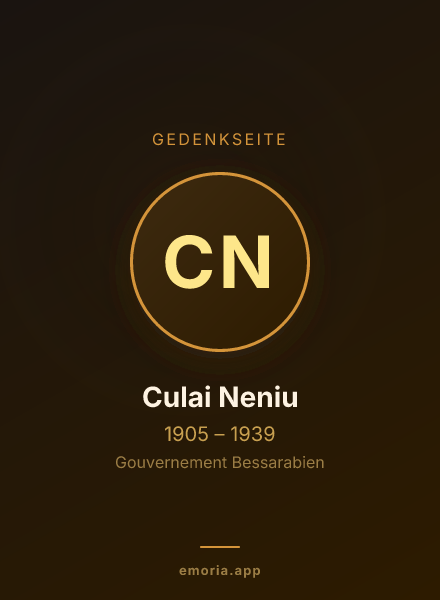 Gedenkportrait von Culai Neniu